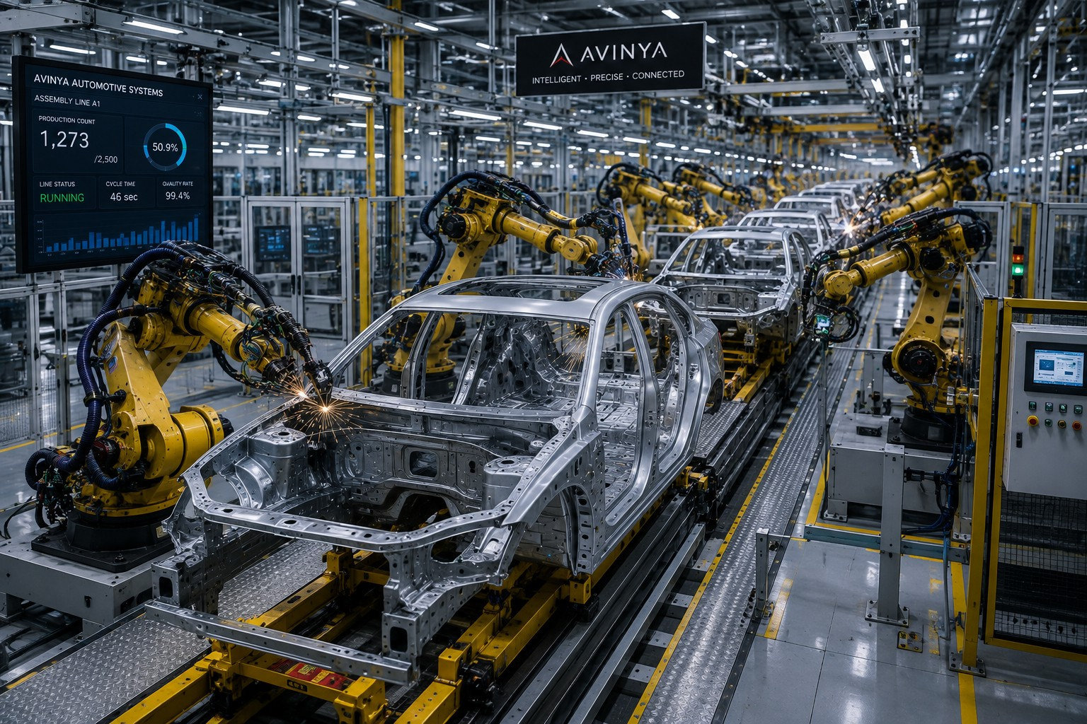 Robotic automotive assembly line