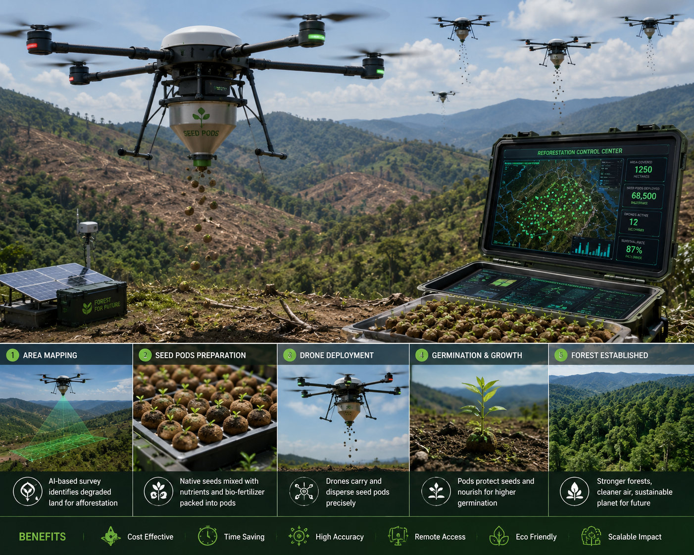Drone-Seeded Afforestation